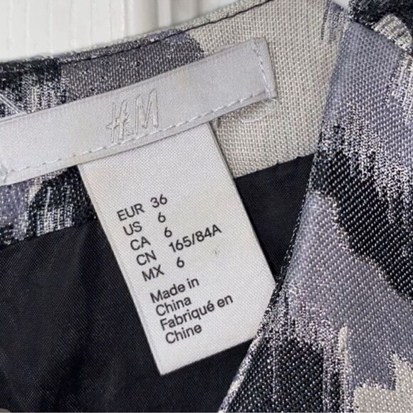 H&M Sleeveless Jacquard Weave Print Dress(Size 6) - Picture 7 of 7